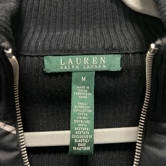 Ralph Lauren Women’s Black Multicolor Quilted Jacket Size M - Picture 2 of 5